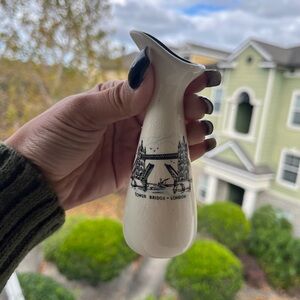 Wade England Ceramics - black & white miniature Porcelain decor vase